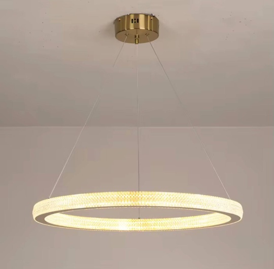 Люстра подвесная, медь, ПММА, SIMBA 40*4 металл, LED.