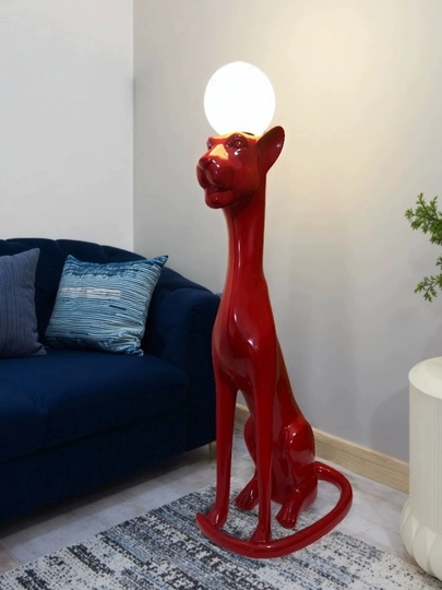 Торшер красный леопард Altrivo, 60*40*140 см, LED, Е14, смола, стекловолокно, 8 Вт