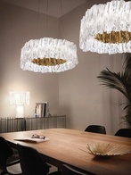 Люстра золотая Ultrivex, металл, 40*20 см, светодиодная, LED