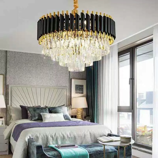 Люстра подвесная, черный, стекло, OPULENCE 40*35, металл, E14.