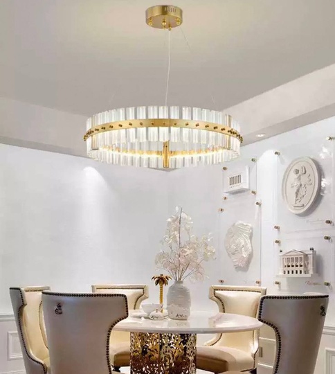 Люстра подвесная, бронза, кристалл, ANTIQUE 70*15, металл, LED.