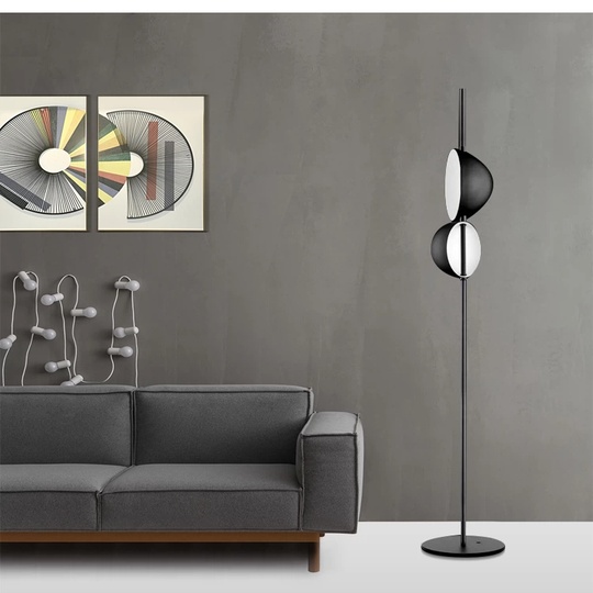 Торшер, черный, белый, Duke 35*175, LED, металл