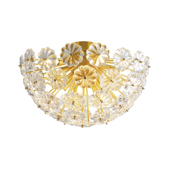 Люстра подвесная, медь, стекло, GUNER 50*27, металл, Е14.