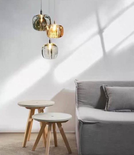 Светильник янтарь, черная, Aquilum, металл, кристалл 11*15 см, G4