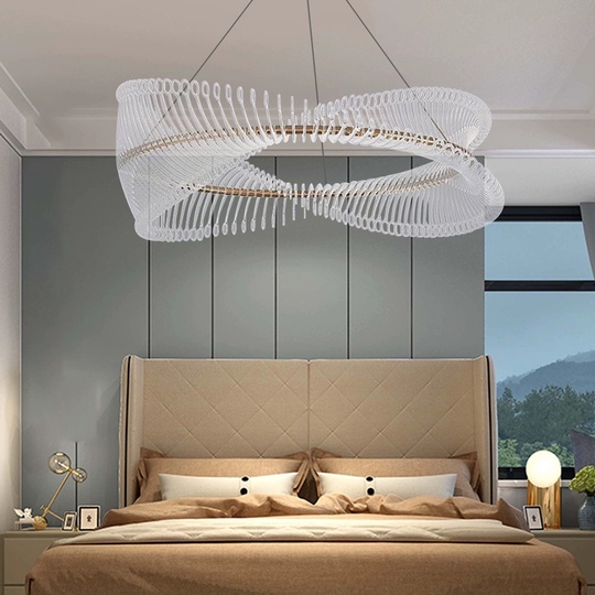 Люстра подвесная, медь, ПММА, HERVEY 150*24, металл, LED