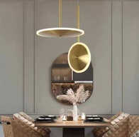Светильник потолочный, золотой, Evoris, металл, 40*25 см, светодиодная, LED