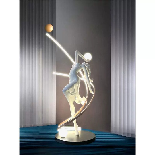 Торшер белый Girls ballerina, 79*200 см, LED, Е27, смола, стекловолокно, 65 Вт