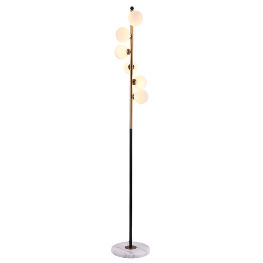 Напольный светильник черный с золотом LAINA, E27, 30 Вт