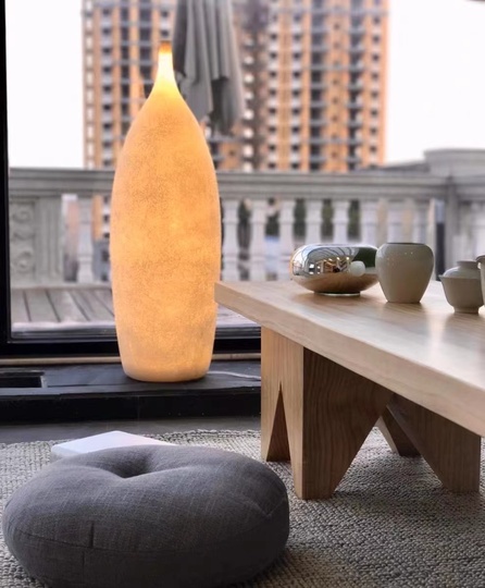 Торшер оранжевый Artdesign в виде сосуда, 32*92 см, светодиодный led - напольный светильник