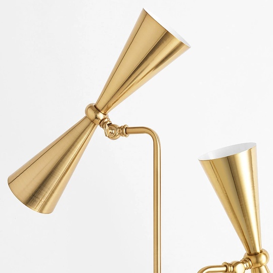 Торшер, золото Arti 45*166, светодиодный, E14*6, металл, мрамор