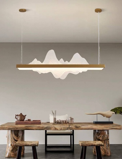 Люстра золотая Virella, металл, 120*42 см, светодиодная, LED