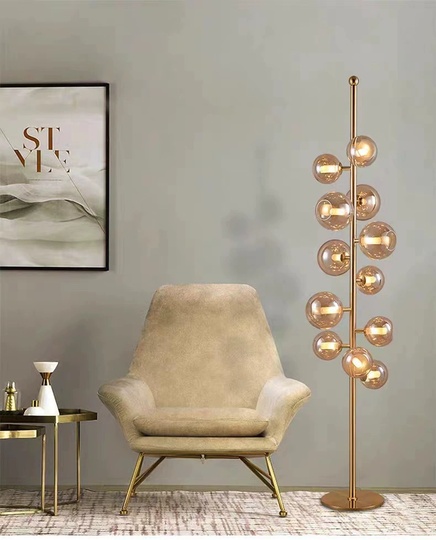 Торшер бронза Elydris, 39*160 см, LED, G9*12, металл, 10 Вт