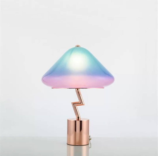 Настольная лампа LIGHTNING 34*42, розовый, металл.