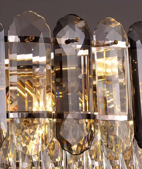 Люстра подвесная BERKE 80*35 дымчатый, стекло, металл, Е14.