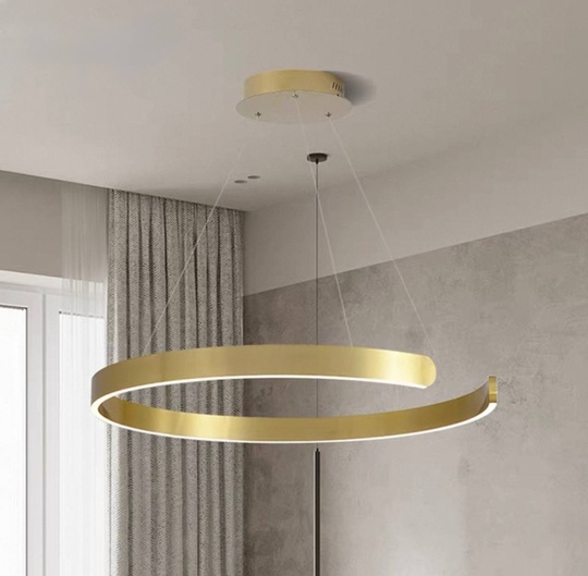 Люстра подвесная, медь, ПММА, PENNY 80*5 металл, LED.