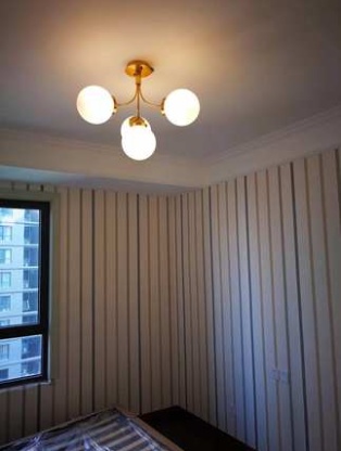 Дизайнерский светильник медь E14, потолочный, стекло, гостиная, Китай