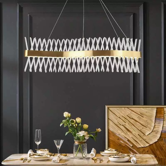 Люстра подвесная, медный, стекло, STYLISH 100*30, металл, LED.