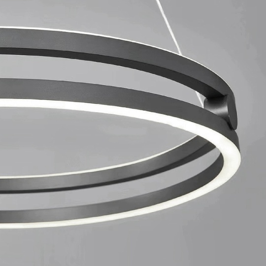 Светильник подвесной черный Elypz, металл, трос 120 см, 80*7.5 см, LED