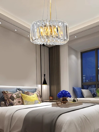 Люстра подвесная, медный, хрусталь, LANEY 60*22, металл, E14.