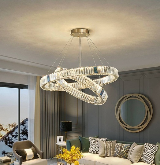 Люстра подвесная CAGLA 80*150 бронза, кристалл, металл, LED.