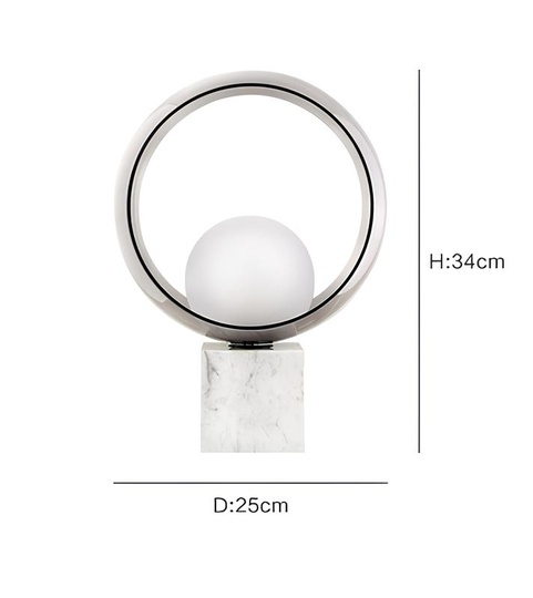 Настольная лампа круглая Tivoli, 25*34 см, светодиодная, E27