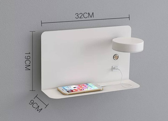 Настенный светильник, БРА COSKUN 19*32, белый, металл, LED.