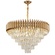 Люстра подвесная, золотой, стекло, ELEGANCE 55*38, металл, E14.