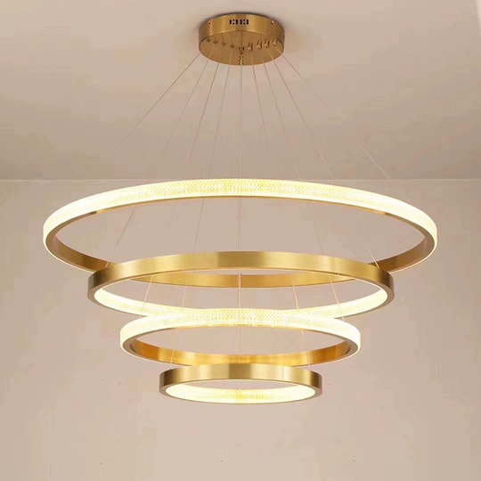 Люстра подвесная, медь, ПММА, ART 40*60*80*100 металл, LED.