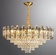 Люстра подвесная ALIM 50*40 золото, кристалл, металл, E14.
