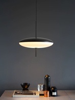 Светильник черный Eluviara, металл, стекло, 50*54 см, Е27