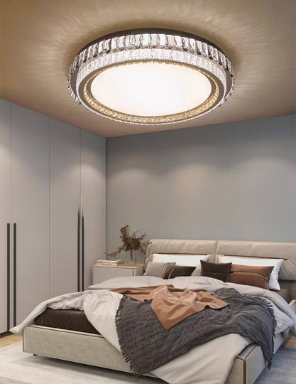 Потолочный светильник, золото, кристалл, LINA 100*16 металл, LED.