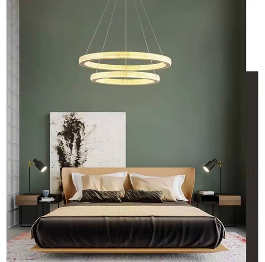 Люстра подвесная, медь, ПММА, MOWGLI 80*100 металл, LED.