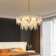 Люстра подвесная, медный, стекло, AYSUN 50*30, металл, E14.