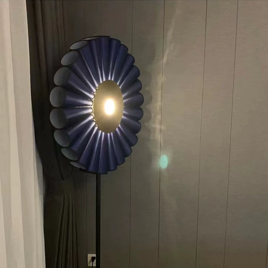 Торшер, синий, золото, Random Blue 60*160, LED, металл, ткань