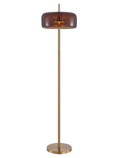 Торшер латунь Oriqux, 35*35*159 см, LED, кнопка, металл, 10 Вт