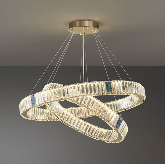 Люстра подвесная CAGLA 40*150 бронза, кристалл, металл, LED.