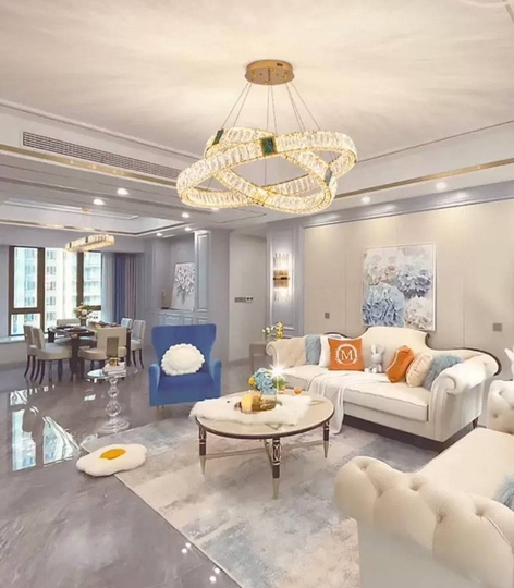 Люстра подвесная CAGLA 90*150 бронза, кристалл, металл, LED.