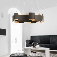 Светильник подвесной черный Elyp, металл, трос 100 см, 60*13 см, E14