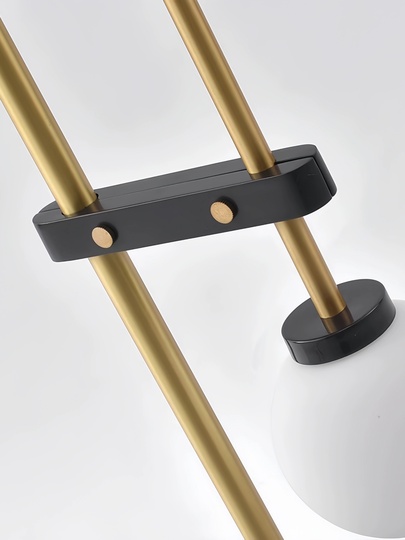 Торшер черный Luminex, 30*146 см, LED, Е27*1, G9*2, мрамор, 10 Вт