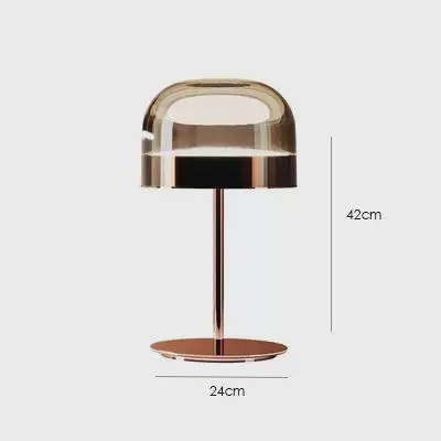 Настольная лампа JACK 24*42, розовое золото, металл, стекло.