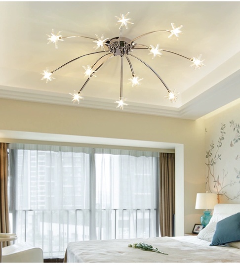 Люстра серебряная Elymbra, металл, стекло, 80*18 см, G4