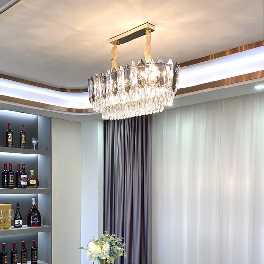 Люстра подвесная BERNA 100*30 дымчатый, стекло, металл, Е14.