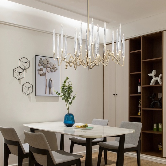 Светильник подвесной медый Axirex, металл, трос 100 см, 80*45 см, G4