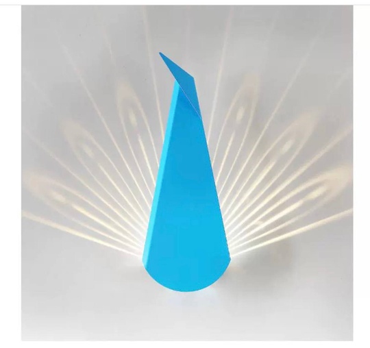 Настенный светильник, БРА EMRE 14*36, голубой, металл, LED.