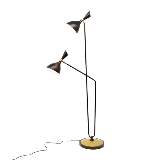 Торшер черный, золото Garden, 60*160 см, LED, 14*2, металл, 14 Вт