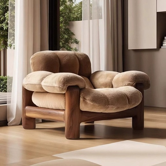 Кресло одноместное Mayer, темный орех, массив дерева, 95*92*85 см