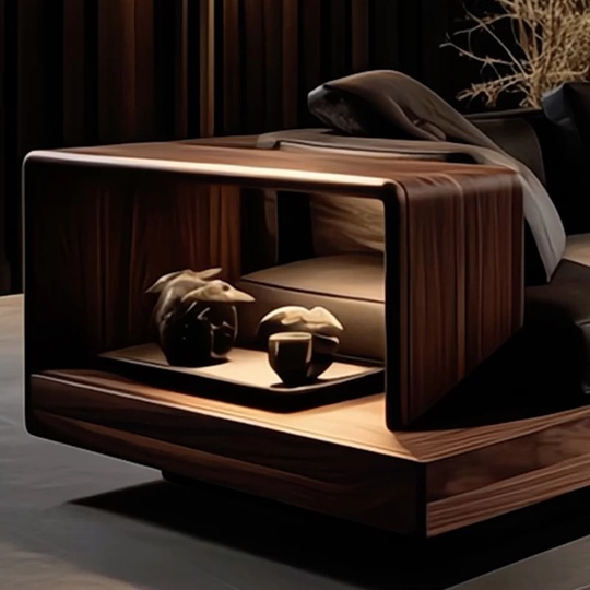 Прямой диван Beatrice темный орех, кожа, 280*90*70 см