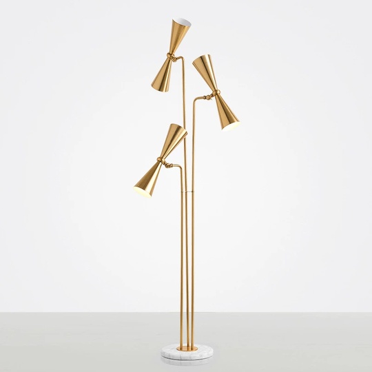 Торшер, золото Arti 45*166, светодиодный, E14*6, металл, мрамор