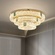 Люстра подвесная CEYHAN 40+60+80 золотой, хрусталь, металл, LED.
