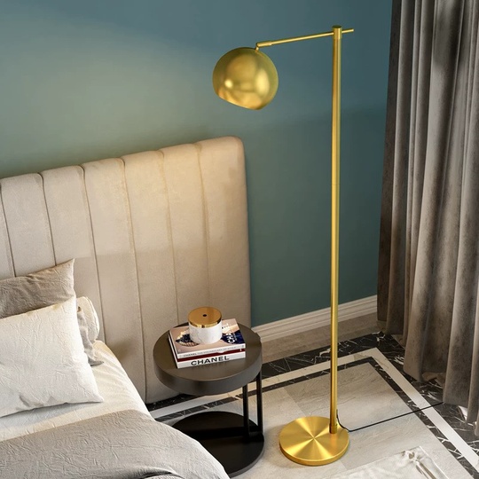 Торшер золото Aveza, 40*26*160 см, LED, Е27, металл, 14 Вт